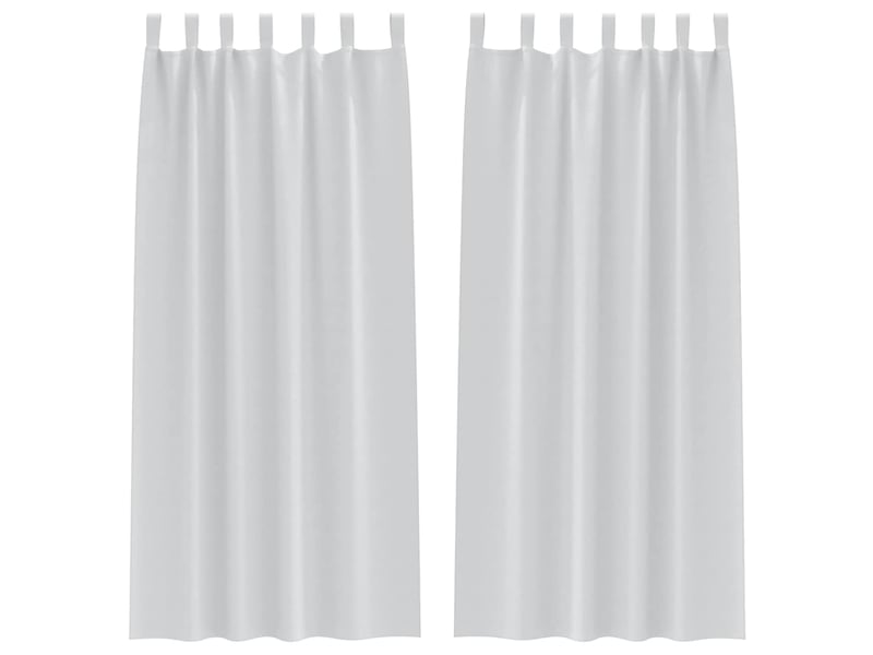  Lot de 2 rideaux occultants, rideaux black-out avec anneaux gris pâle 245 x 140 cm cf44667  - Conforama A