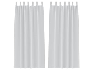 Lot de 2 rideaux occultants, rideaux black-out avec anneaux gris pâle 245 x 140 cm cf44667