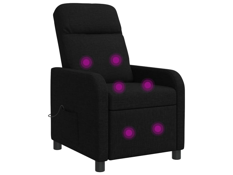  Vidaxl fauteuil de massage inclinable noir tissu  - Conforama A
