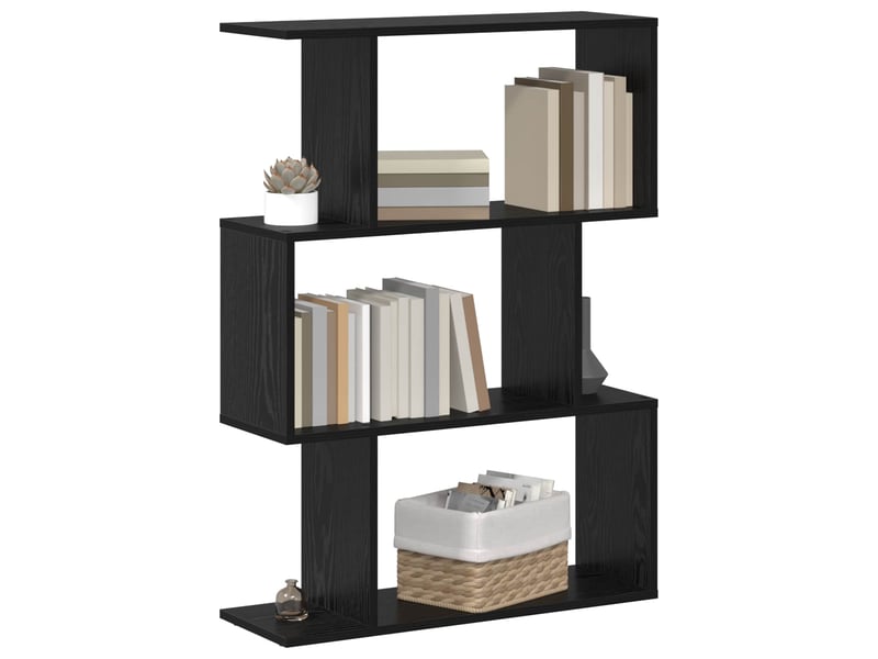  Bibliothèque 3 niveaux, armoire à livres 70 x 24 x 97 cm bois d'ingénierie  - Conforama C