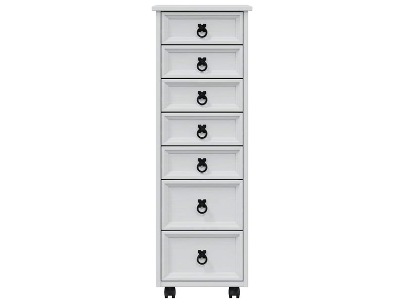  Caisson roulant de bureau avec tiroirs corona blanc shl624  - Conforama D