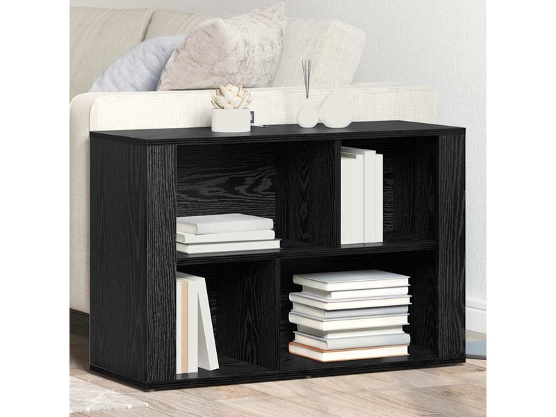  Buffet - bahut - meuble de rangement chêne noir 80 x 30 x 53 cm bois d'ingénierie  - Conforama B