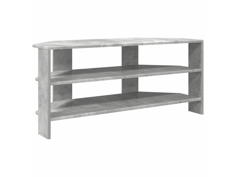  Meuble tv - banc tv - meuble de rangement d'angle 102x40,5x45cm gris béton bois d'ingénierie  - Conforama A