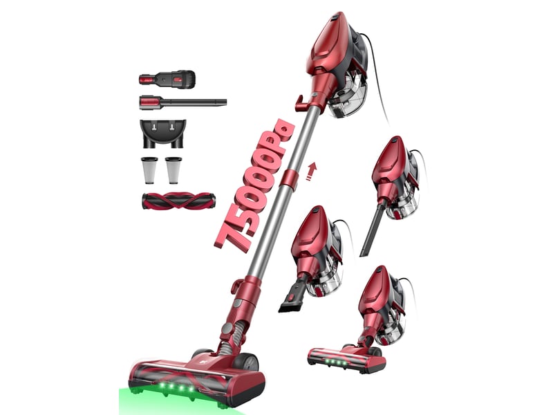  Vactidy blitz c9 - aspirateur balai avec fil - 75kpa - 200aw600w - bac 1.5l - câble 7m - jusqu'à 150m² - ultra-léger 1.7kg - brosse led - filtration 6 étapes  - Conforama A