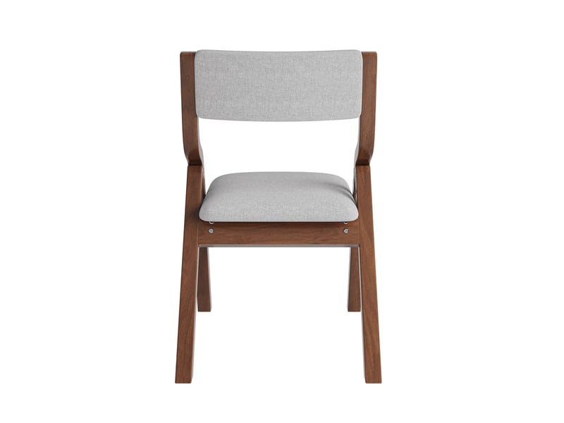 Lot de 2 chaises pliantes de salle à manger 55 x 49 x 81 cm – gris – avec assises en lin confortables - Conforama E