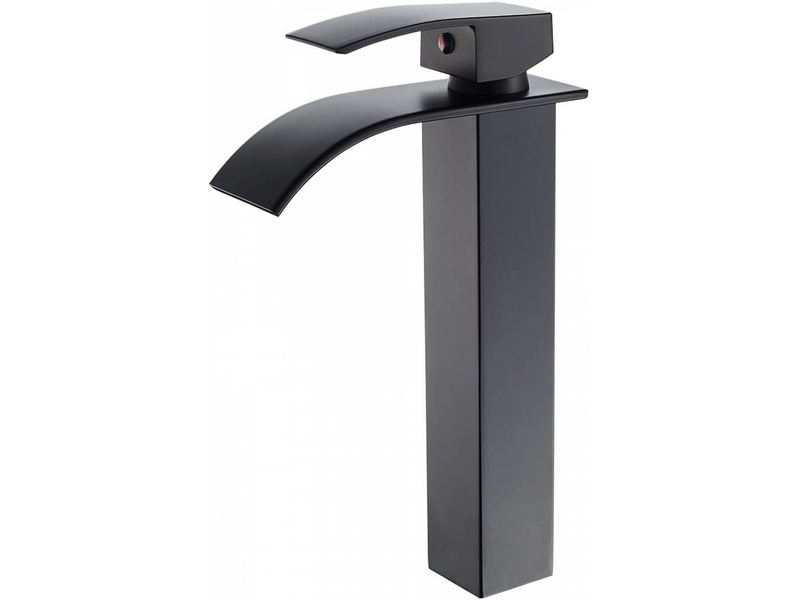  Robinet de lavabo, robinet de salle de bain cascade, hauteur 30 cm (noir)  - Conforama A