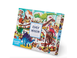 Puzzle 60pcs une journee au musee des dinosaures