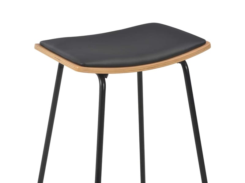  Lot de 2 tabouret de bar, chaise de bar noir similicuir shl3526  - Conforama E