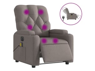 Fauteuil relax électrique   Tissu taupe