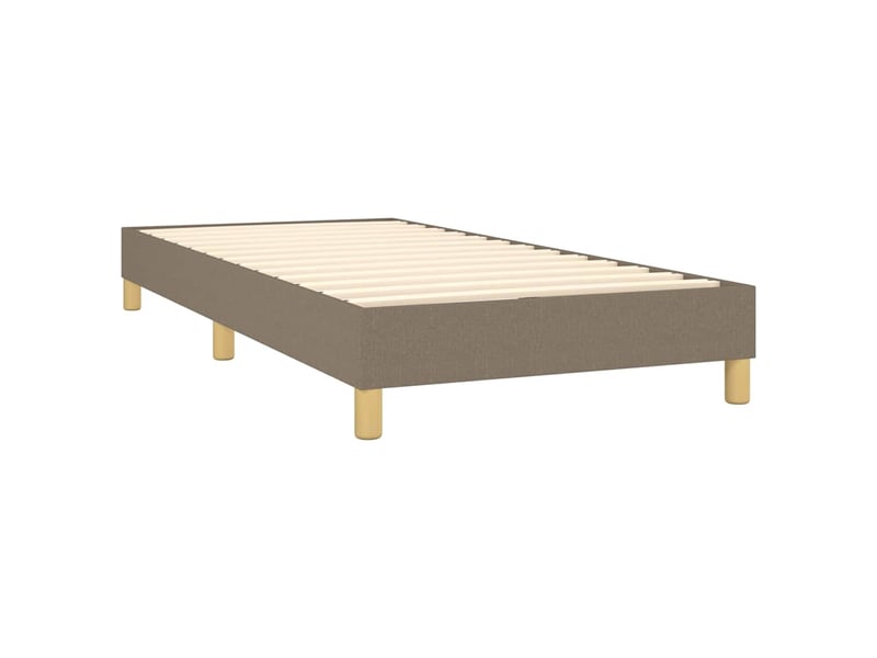  Lit simple- lit adulte -  cadre de lit à lattes taupe 80x200 cm tissu  - Conforama C