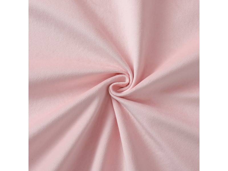  Lit enfant simple 90×200 cm en velours rose avec étagère latérale, led et appuis-tête modulables, sans matelas  - Conforama E