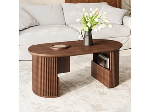 Table ovale coloris bois foncé <strong>ATELIER CONFORTIEL</strong> <strong></strong> - 50 cmx105 cm