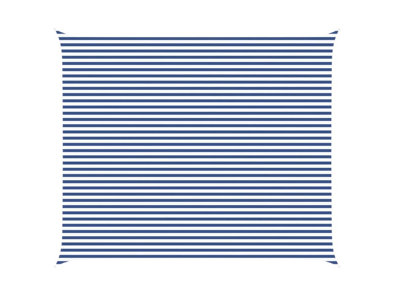  Voile d'ombre - voile d'ombrage - voile parasol bleu et blanc 6 x 5 m 100 % polyester oxford  - Conforama A