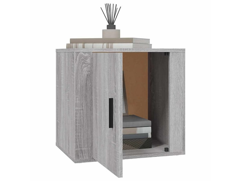  Table de chevet chanmbre, table d'appoint sonoma gris 50x39x47 cm  - Conforama D