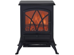 Cheminée électrique sur pied noire 10002000 w avec effet flamme led