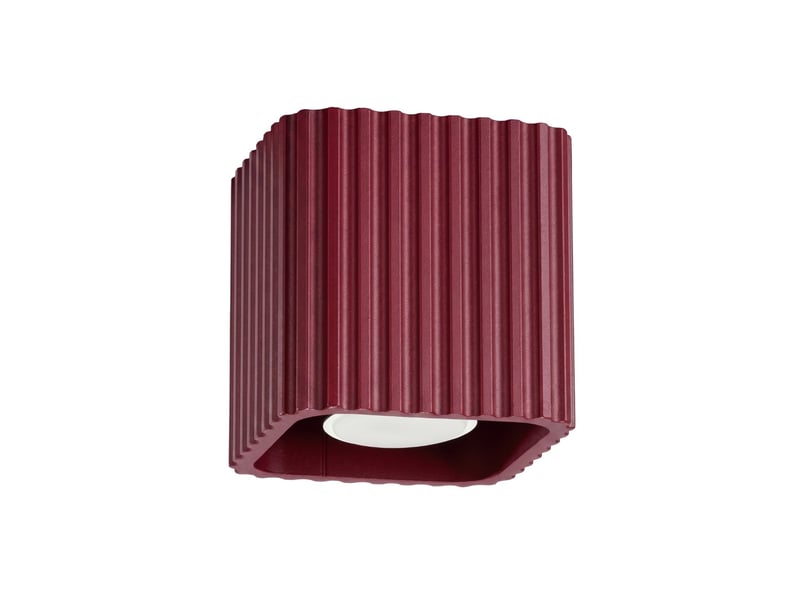  Plafonnier riff 1 bordeaux gu10 aluminium moderne 10x10x10cm SL.3071 - Conforama A