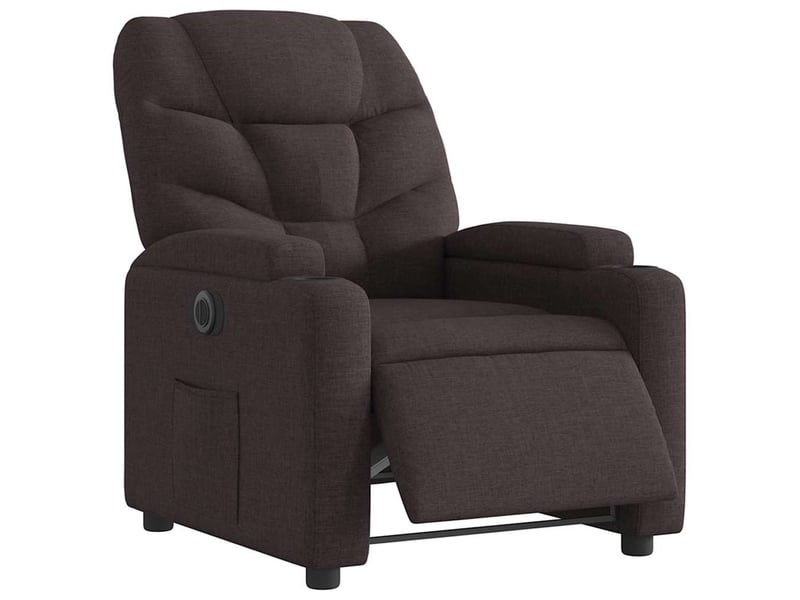  Fauteuil inclinable électrique, fauteuil relax salon marron foncé tissu shl28959  - Conforama C