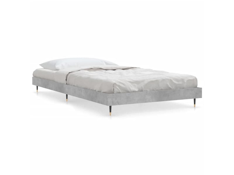  Lit simple- lit adulte -  cadre de lit sans matelas gris béton 100x200 cm  - Conforama A