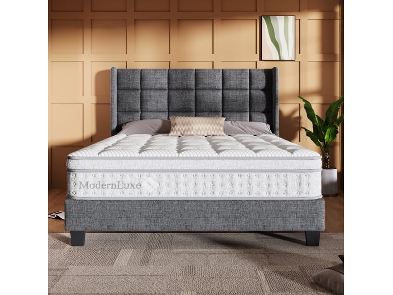  Matelas hybride modenvie 140 x 200 cm 7 zones ressorts ensachés mousse froide h3 25 cm  - Conforama D