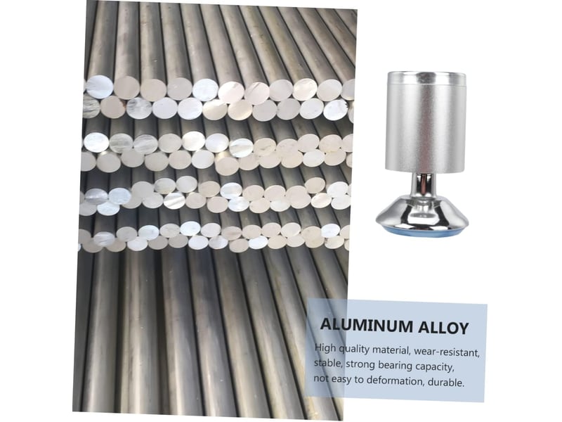  4pièces meuble réglables en métal aluminium armoire ronds pour tables et canapés  - Conforama C