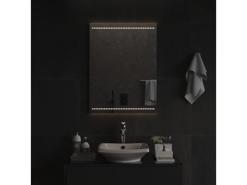  Miroir de salle de bain, miroir de toilette à led 60x80 cm cf62505  - Conforama C
