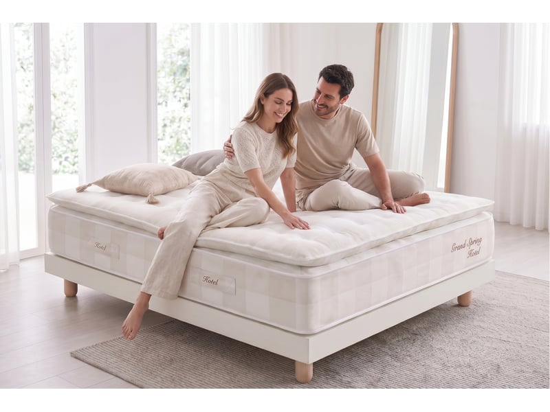  Matelas ressorts ensachés grand spring hotel 30 cm - 120x190 cm - fermeté élevée- moonia  - Conforama C