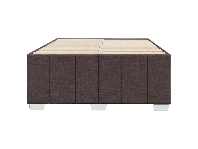  Lit double- lit adulte -  cadre de lit sans matelas marron foncé 120x190 cm tissu  - Conforama C