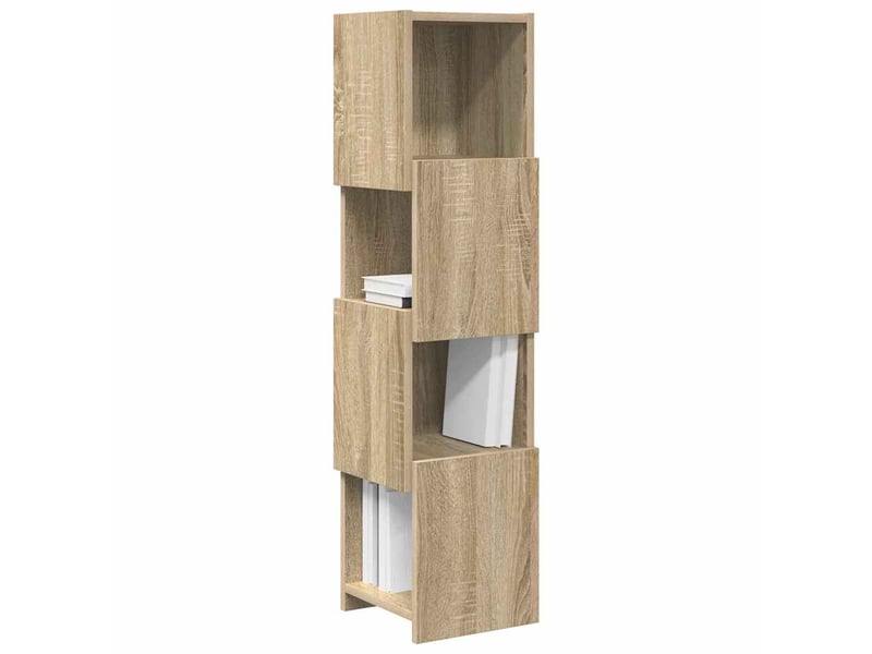  Meuble d'angle, meuble de rangement salon 25,5x25x102cm bois d'ingénierie chêne sonoma  - Conforama C