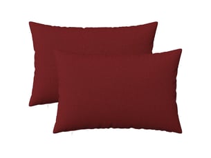 Lot de 2 coussins avec oreiller, coussins décoratifs heerlen bordeaux tissu cf50197