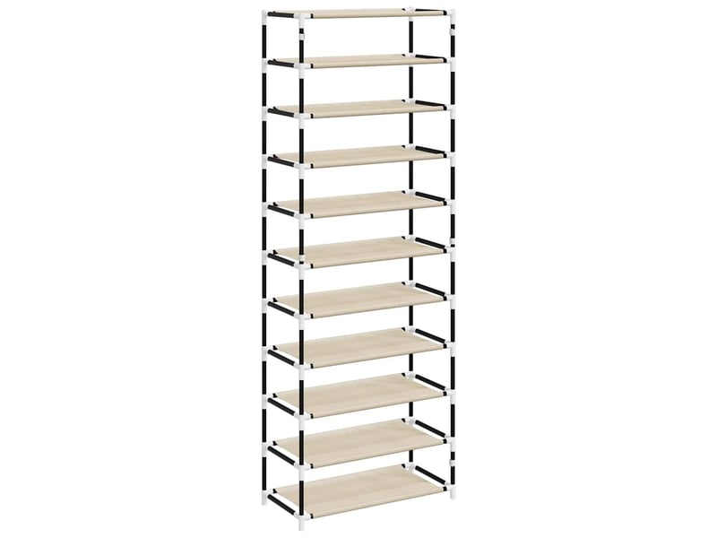 Meuble à chaussure, armoire à chaussures crème 60x30x166 cm tissu  - Conforama E