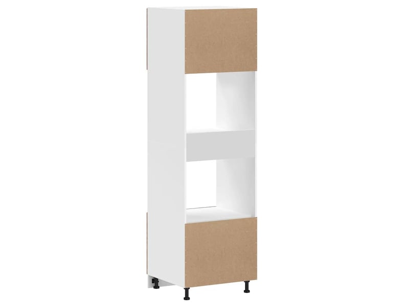  Lot de 2 armoires de four classiques 60 x 57 x 207 cm grand espace de rangement style ancien en bois d'ingénierie vieux bois 02_0055704  - Conforama E