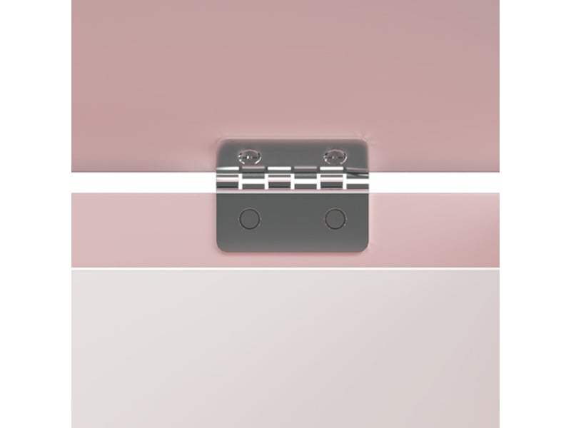  Coffre à jouets 60 x 30 x 44 cm rose blanc 03_0009286  - Conforama E
