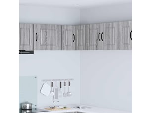Meuble mural de cuisine, armoire d'angle cuisine porto gris sonoma 57x57x40cm