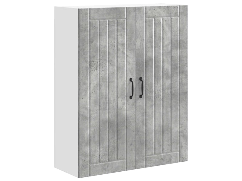 Meuble mural de cuisine, armoire de cuisine gris béton 80x31x100cm shl9621 - Conforama A