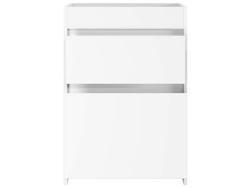 Meuble sous lavabo de salle de bain, commode blanc 56x37.5x81 cm shl87  - Conforama D