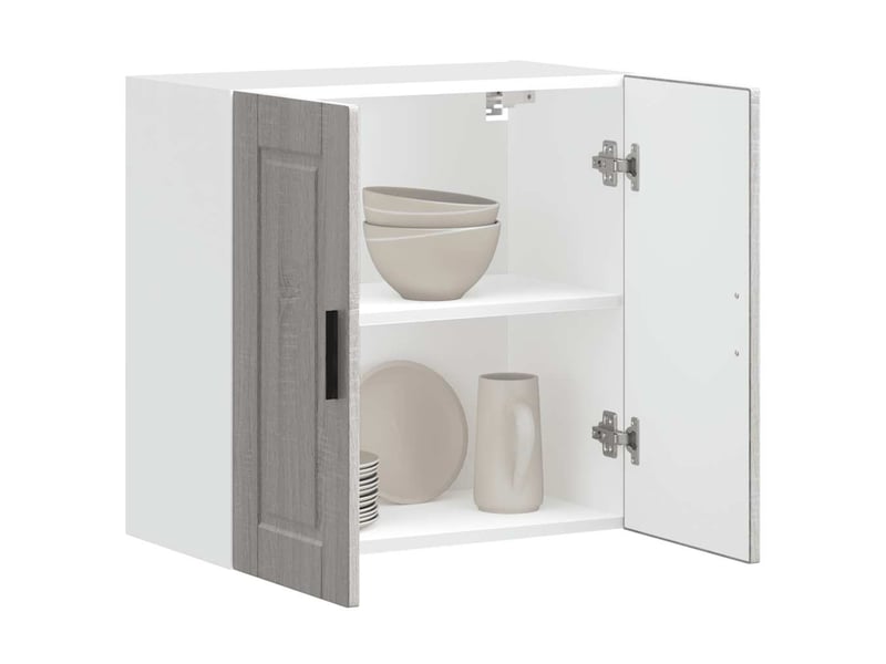 Meuble de rangement, armoire murale de cuisine porto sonoma gris bois d'ingénierie shl4116 - Conforama D