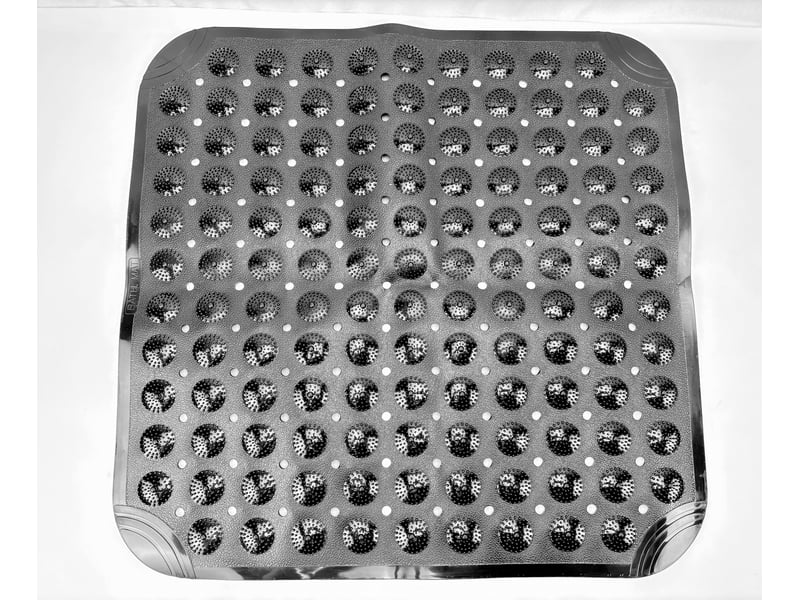  Tapis de douche en pvc à ventouses - noir  - Conforama E