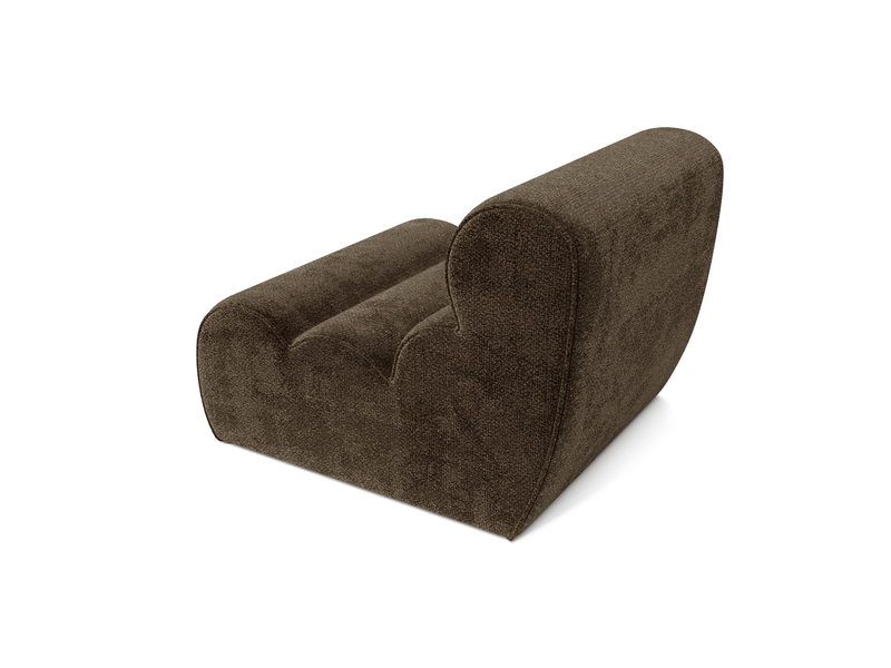  Fauteuil en velours texturé brun expresso loft 1LOFVTBE - Conforama E