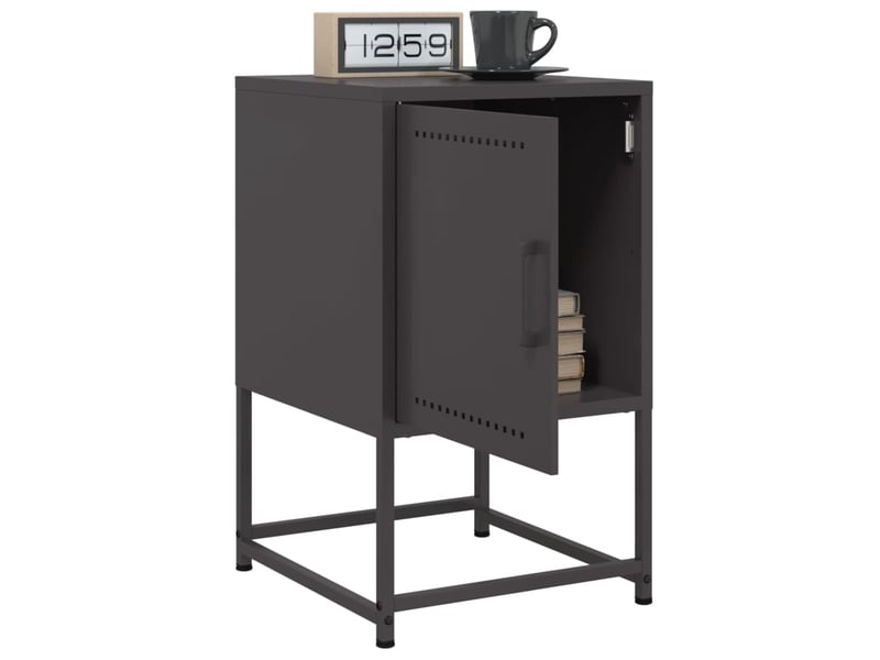  Table de chevet - cabinet de chevet - table de nuit noir 36x39x60,5 cm acier  - Conforama D