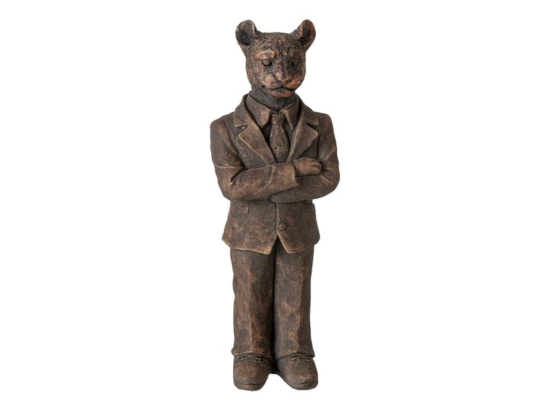  Statuette déco léopard zeno 47cm marron  - Conforama A