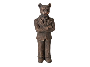 Statuette déco léopard zeno 47cm marron