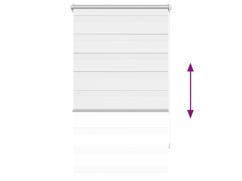 Store vénitien zebra, store de fenêtre 70,9 x 120 cm, largeur du tissu 66,7 cm, blanc cf48207 - Conforama E
