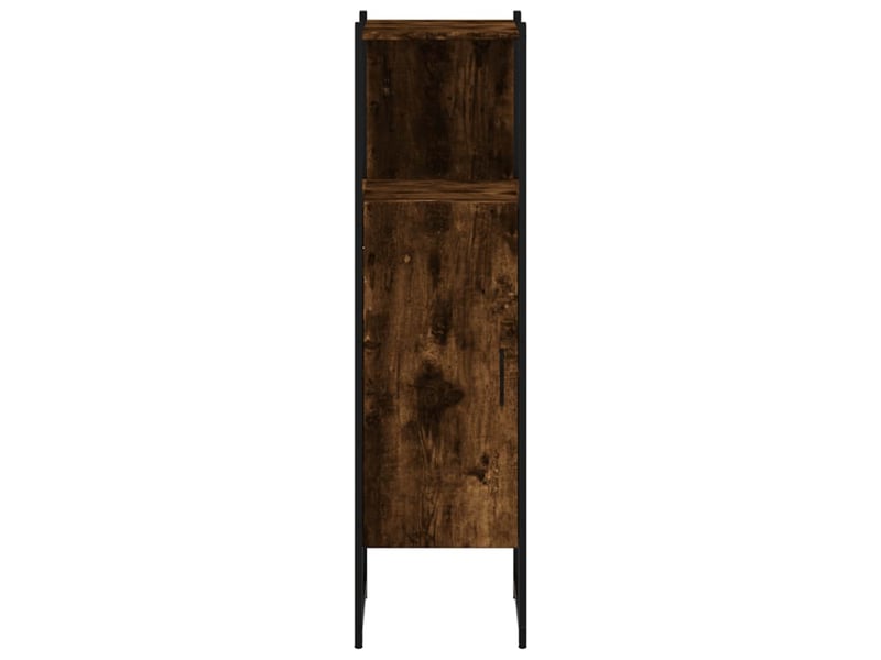  Armoire de salle de bain, meuble de rangement chêne fumé 33x33x120.5 cm  - Conforama E