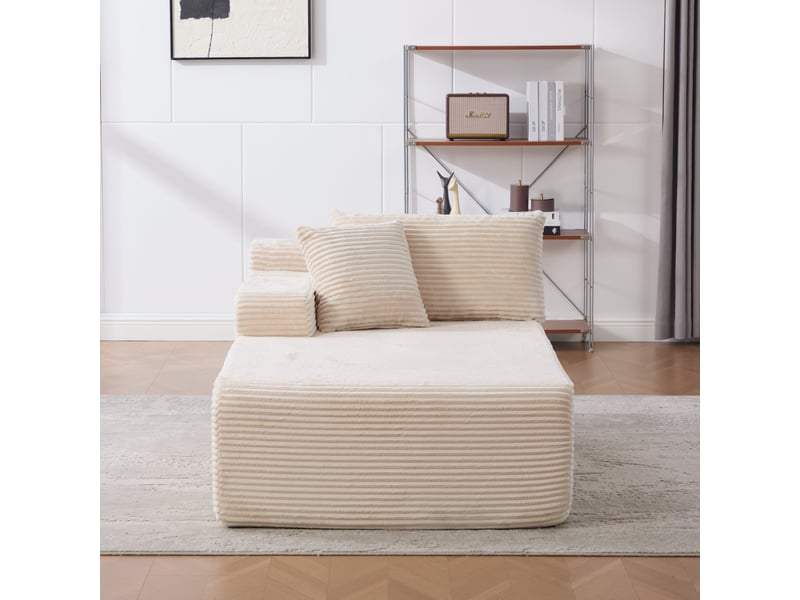  Canapé modulable, canapé de salon, en tissu chenille, mousse haute résilience 30d, facile à déplacer, base antidérapante  - Conforama C