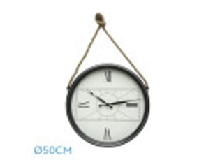 Horloge murale fabrilamp zaman ø 50 cm noir