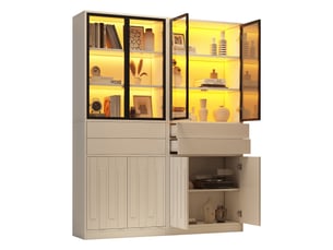 Vitrine coloris blanc  <strong>PANGIVO</strong> <strong>N625P489001002W-2</strong> - 140 cmx180 cm