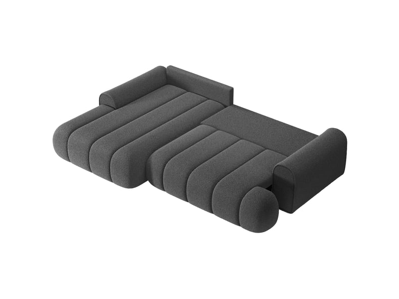 Selsey dandelino - canapé d'angle convertible - en bouclette gris avec revêtement - côté gauche DANDELINO - Conforama D