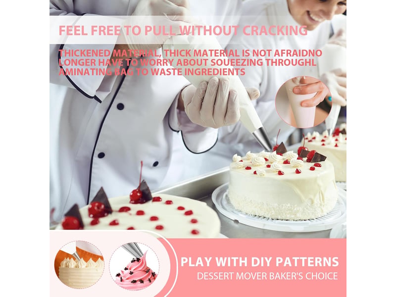 6 kit poche a douille reutilisable,kit de pâtisserie pour la décoration de gâteaux,poches à douille et douilles,poches à douille professionnelles,pour  - Conforama C