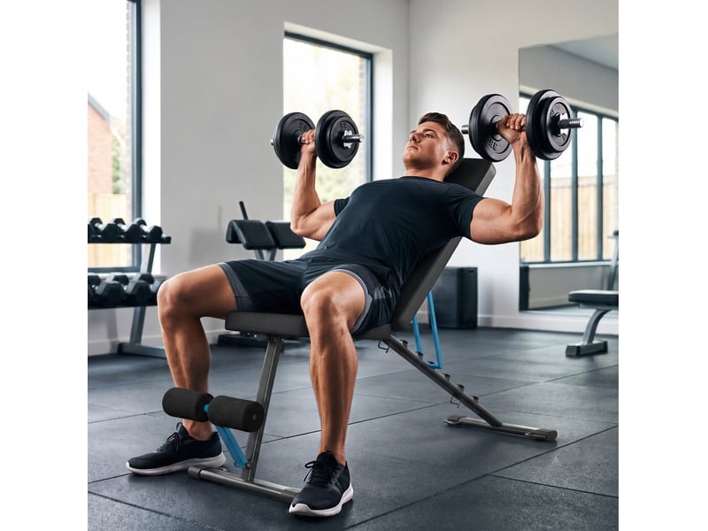 Banc de musculation réglable 7 positions avec rouleaux jambes homvra - Conforama C