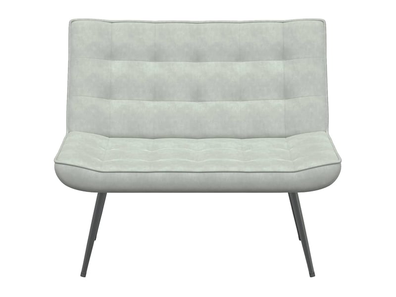  Banc chambre, banc de lit gris clair 110x74x84 cm velours  - Conforama D